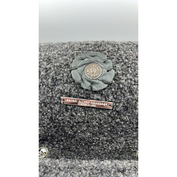 Sarah Oliver handmade grey wool bag with chain - Picture 3 of 7